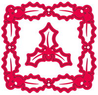 Crafts Too Cutting and Embossing Stencils - Holly Frame