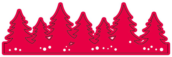 Crafts Too Cutting and Embossing Stencils - Fir Border
