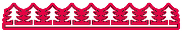 Crafts Too Cutting and Embossing Stencils - Xmas Tree Border