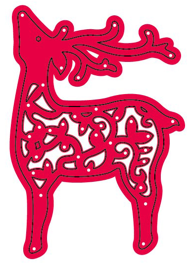 Crafts Too Cutting and Embossing Stencils - Flourish Deer