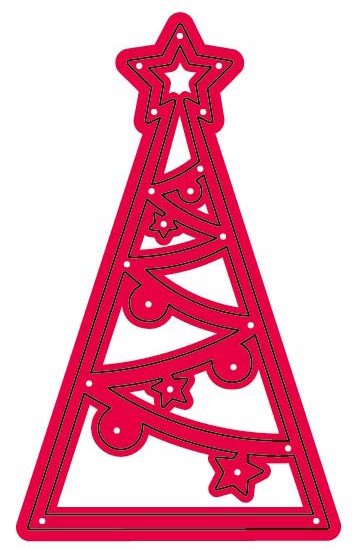 Crafts Too Cutting and Embossing Stencils - Xmas Tree
