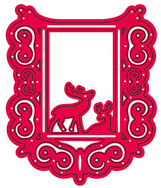 Crafts Too Cutting and Embossing Stencils - Deer Frame