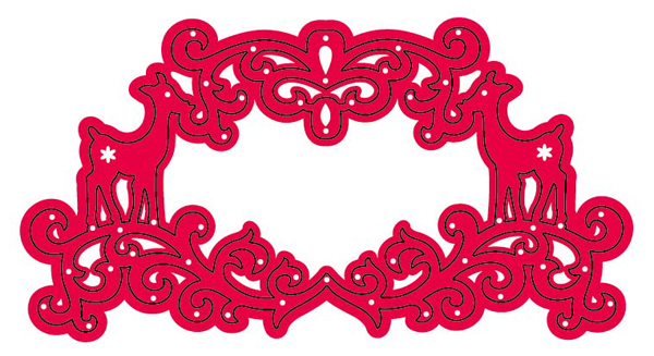 Crafts Too Cutting and Embossing Stencils - Xmas Frame