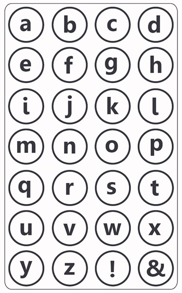 SPECIAL OFFER 50% OFF Crafts Too Embossing Folder (approx 10.5cm x 17.5cm) - Scrap Alphabet Lowercase