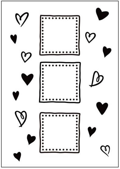 SPECIAL OFFER 50% OFF Crafts Too Embossing Folder (approx 10.5cm x 15cm) - Hearts / Frames