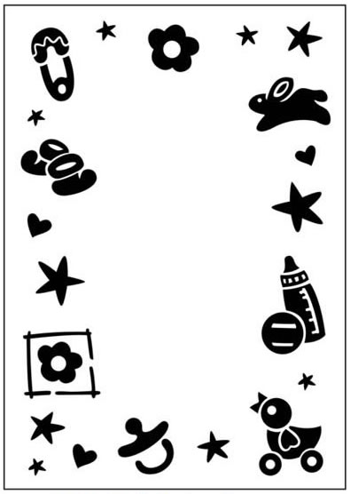 SPECIAL OFFER 50% OFF Crafts Too Embossing Folder (approx 10.5cm x 15cm) - Baby Frame