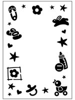 SPECIAL OFFER 50% OFF Crafts Too Embossing Folder (approx 10.5cm x 15cm) - Baby Frame SPECIAL OFFER 50% OFF Crafts Too Embossing Folder (approx 10.5cm x 15cm) - Baby Frame