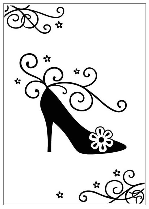 SPECIAL OFFER 50% OFF Crafts Too Embossing Folder (10.5cm x 15cm) - High Heel Shoe