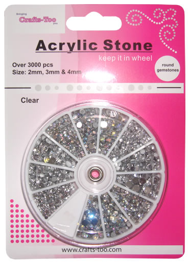 Crafts Too Acrylic Stones Wheel - Clear Set