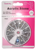 Crafts Too Acrylic Stones Wheel - Clear Set