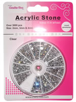 Crafts Too Acrylic Stones Wheel - Clear Set Crafts Too Acrylic Stones Wheel - Clear Set