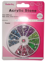 Crafts Too Acrylic Stones Wheel - Pastel Set Crafts Too Acrylic Stones Wheel - Pastel Set