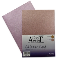 Craft Artist A4 Glitter Card - Blush
