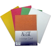 Craft Artist A4 Glitter Card - Festive Tones Craft Artist A4 Glitter Card - Festive Tones