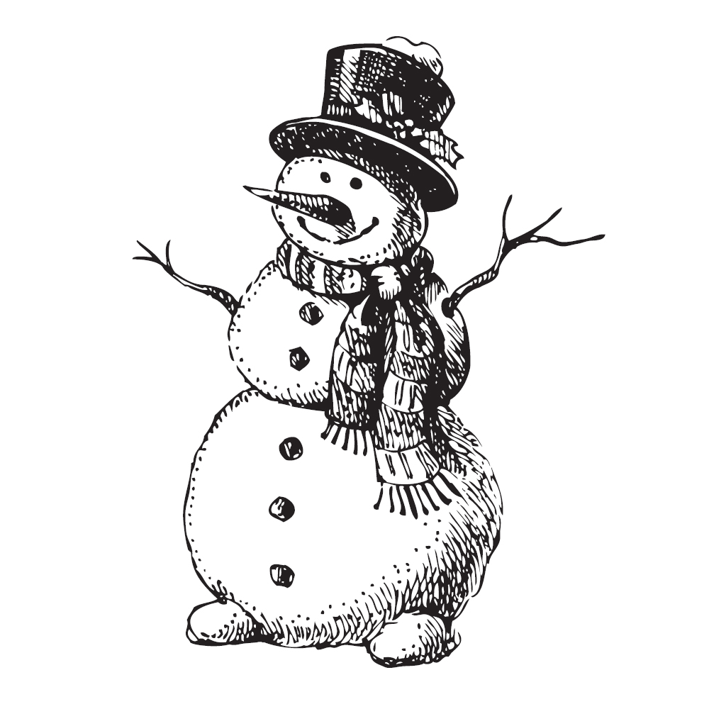 Two Jays Clear Stamp - Cheery Snowman