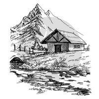 Two Jays Clear Stamp - Mountain House