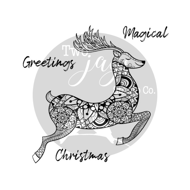 Two Jays Christmas Stamps - Leaping Stag