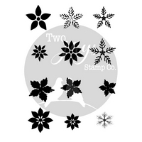 NEW Two Jays Finger Stamps - Festive Flowers