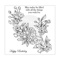 Two Jays Stamps - Spring Flower Bough Two Jays Stamps - Spring Flower Bough