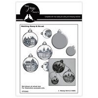 Two Jays Stamps Cutting Die - Bauble Scenes 2024 Two Jays Stamps Cutting Die - Bauble Scenes 2024