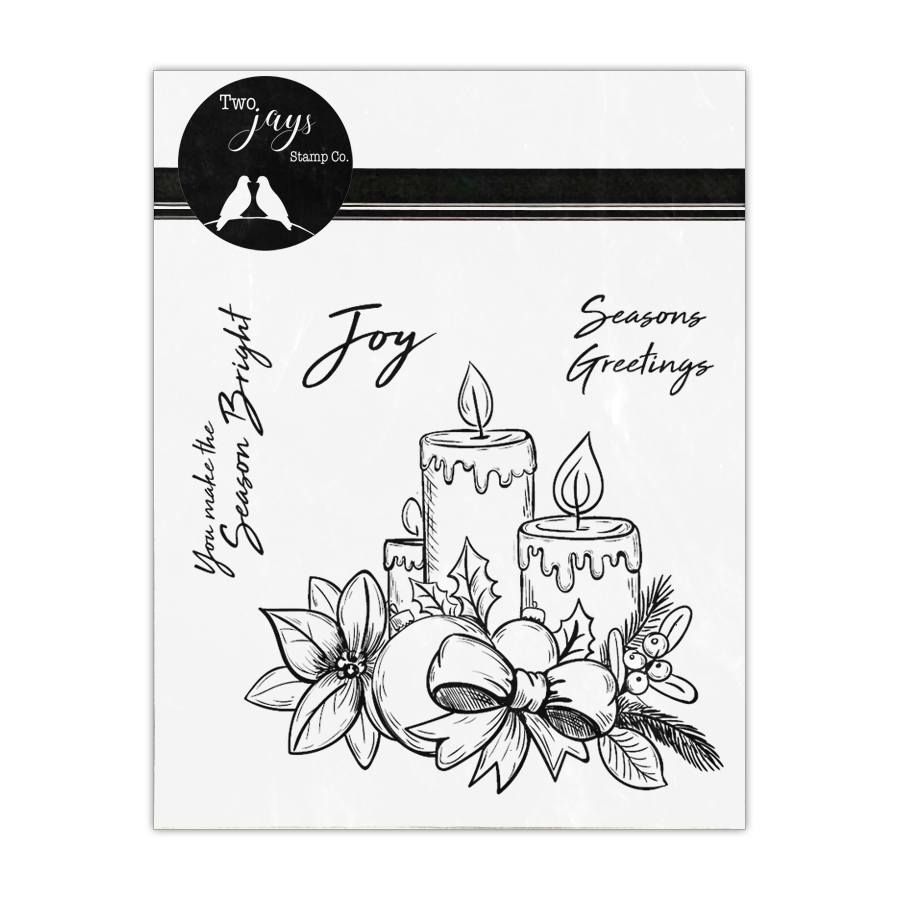 BACK IN STOCK Two Jays Stamps - Christmas Candle
