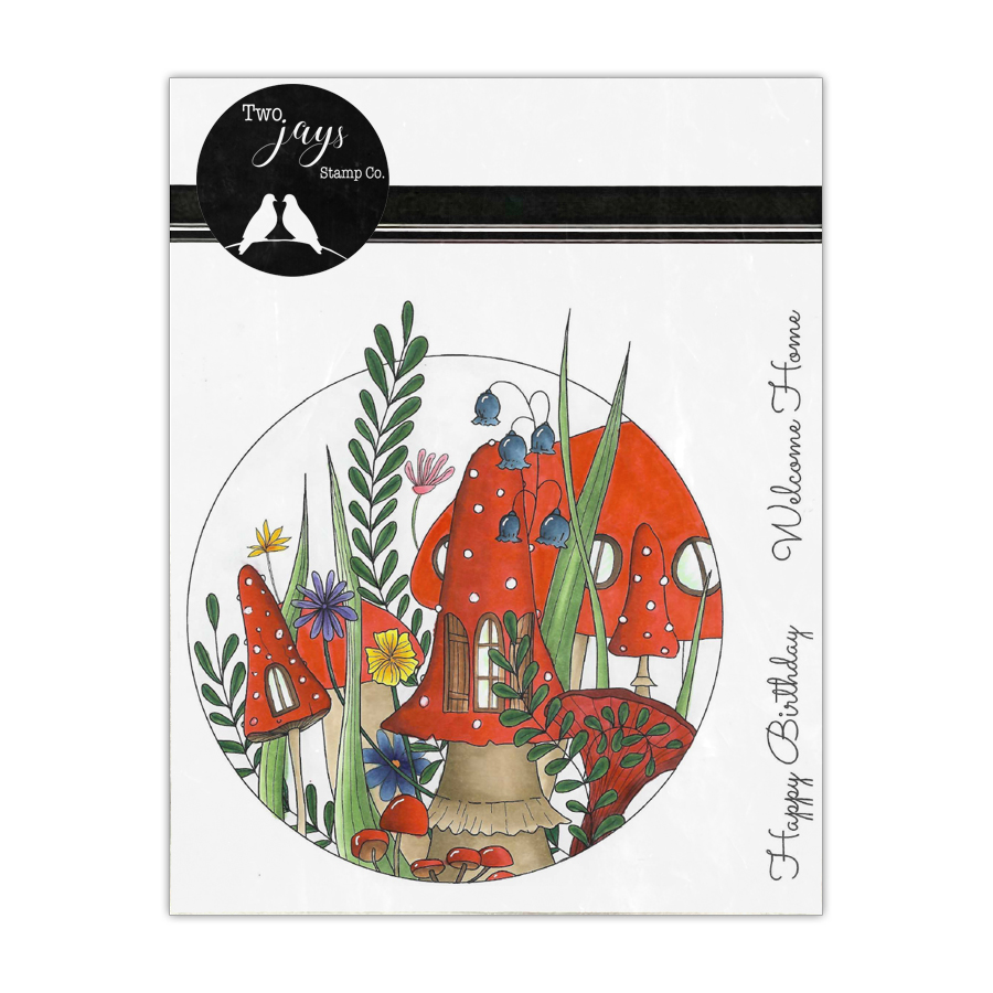 NEW Two Jays Stamps - Toadstool Circle