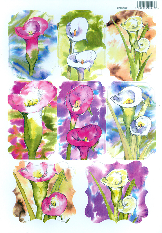 A4 Card Toppers - Flowers 1