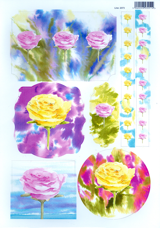 A4 Card Toppers - Flowers 4