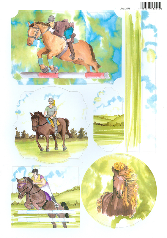 A4 Card Toppers - Horse Riding
