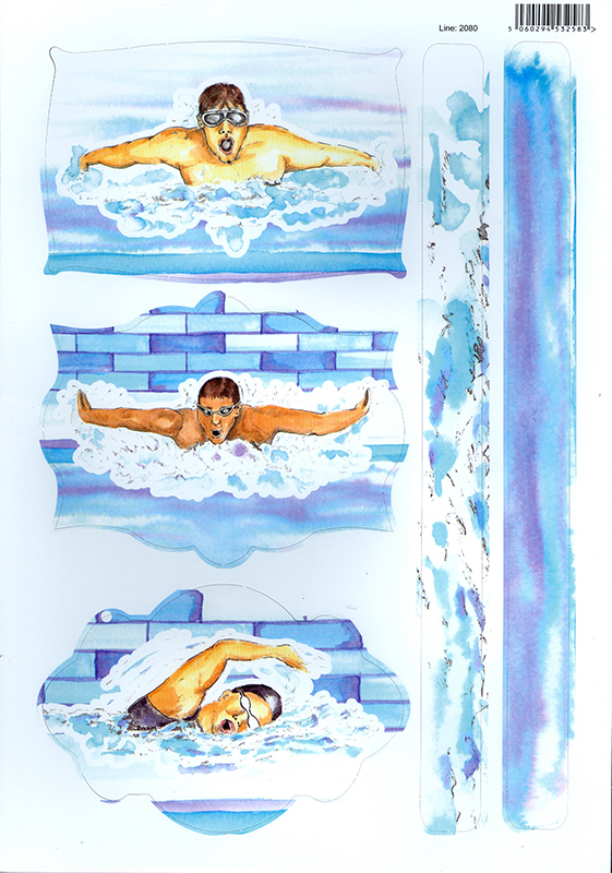 A4 Card Toppers - Swimming