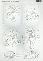 A4 Card Toppers Colour Your Own - Flowers 3