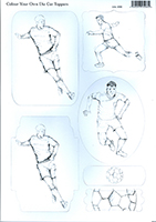 A4 Card Toppers Colour Your Own - Football