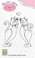 Nellie Snellen Clear Stamp My Cat's World - I Love You