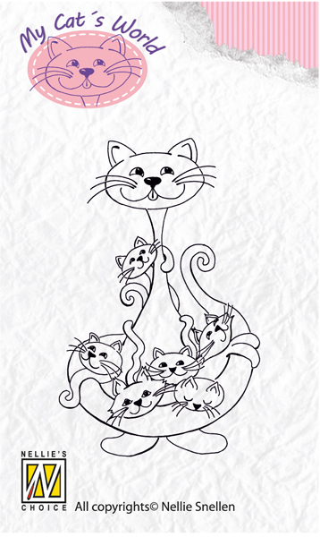 Nellie Snellen Clear Stamp My Cat's World - Babysitter