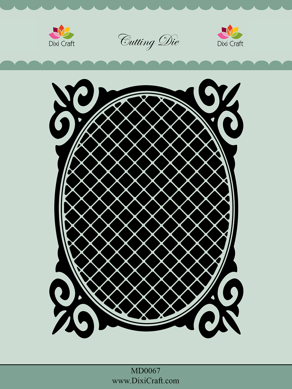 50% OFF Dixi Craft Cutting Die - Oval frame with grid (3 pcs)