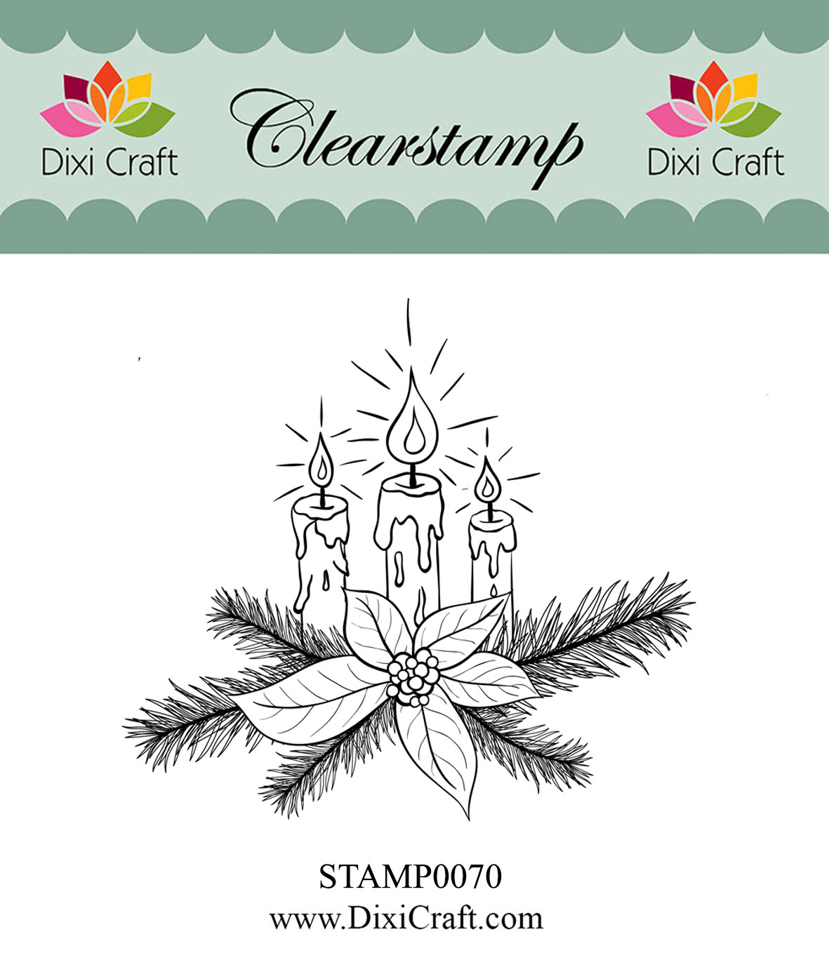 50% OFF Dixi Craft Clearstamp - Candles