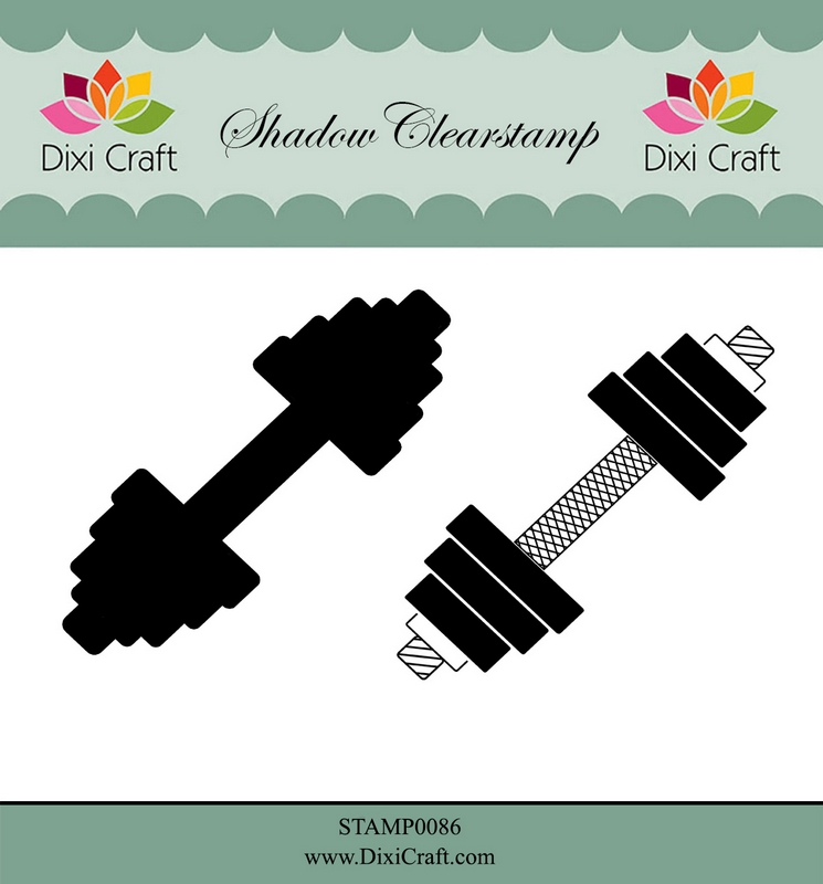 50% OFF Dixi Craft Clearstamp - Weightlifting (2 pcs)