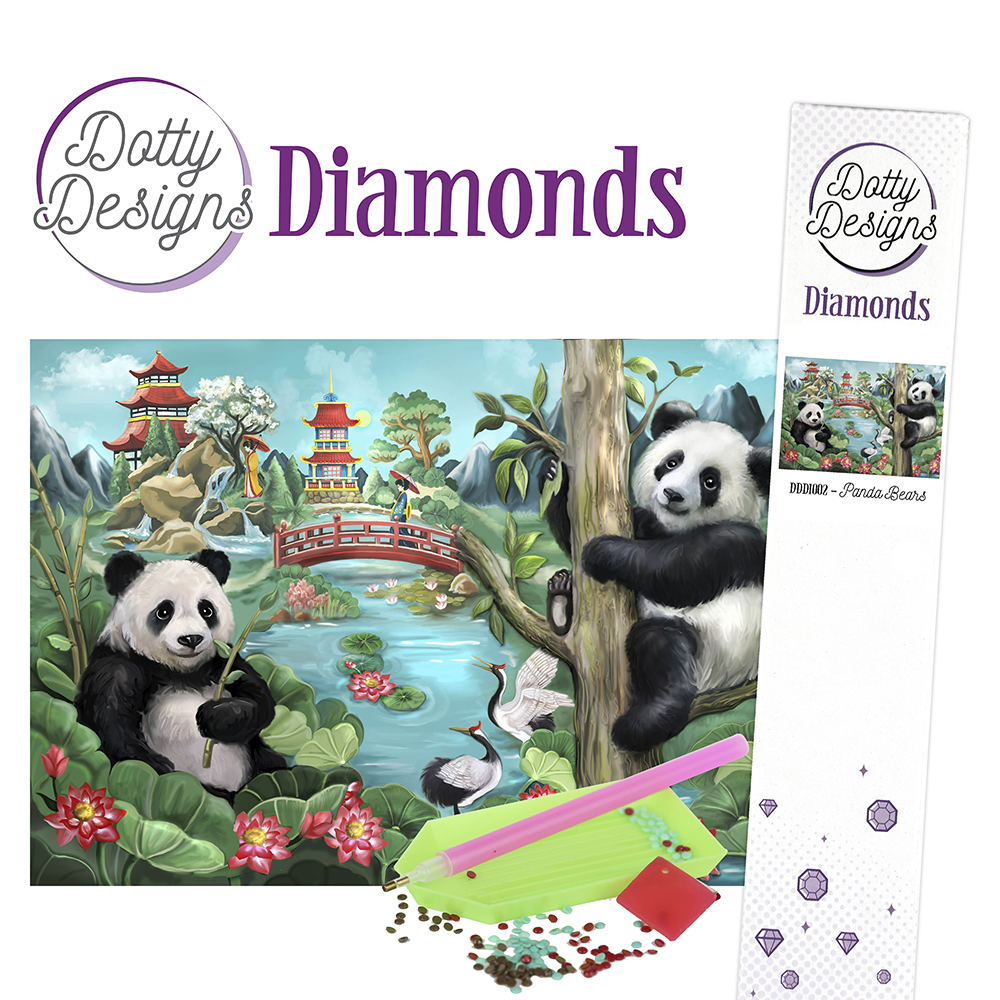 Dotty Designs Diamonds - Panda Bears