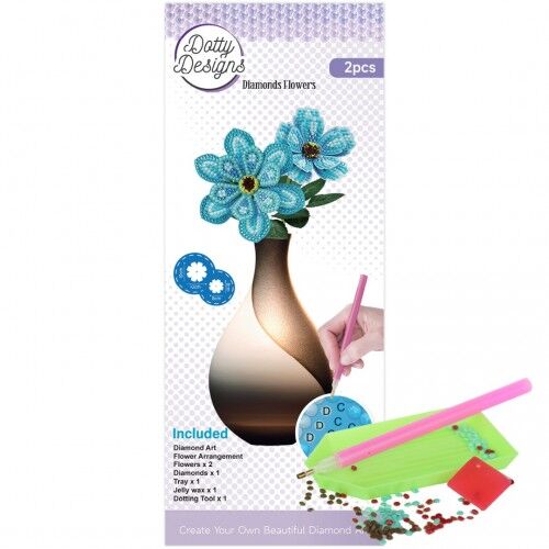 NEW Diamond Flower Set - Blue Gerbera Bouquet