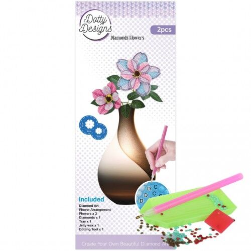NEW Diamond Flower Set - Purple Gerbera Bouquet