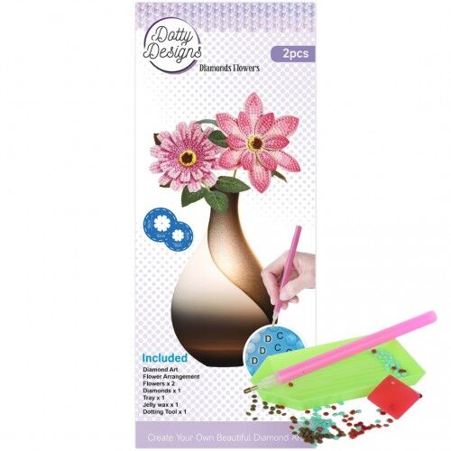 NEW Diamond Flower Set - Pink Gerbera Bouquet