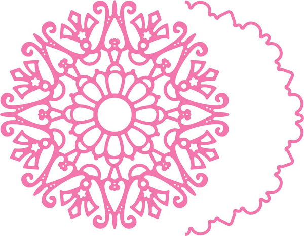 75% OFF  Cheery Lynn Designs Dies - Snowflake Doily w/Angel Wing