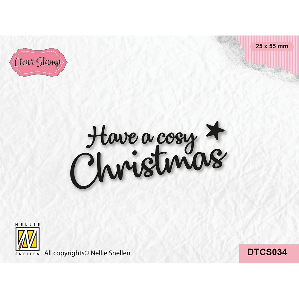 Nellie Snellen Text Clear Stamp - Cosy Christmas