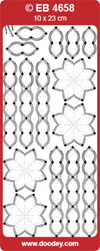 SALE Embroidery Stickers - Flower with Rope Border (Pack of 10)