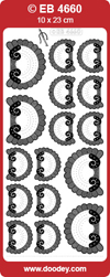 SALE Embroidery Stickers - Corner Inca Large & Small (Pack of 10)