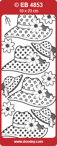 SALE Embroidery Stickers - Hat Flower (Pack of 10)