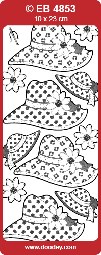 SALE Embroidery Stickers - Hat Flower (Pack of 10)