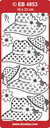 SALE Embroidery Stickers - Hat Flower (Pack of 10)