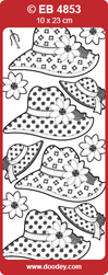 SALE Embroidery Stickers - Hat Flower (Pack of 10)