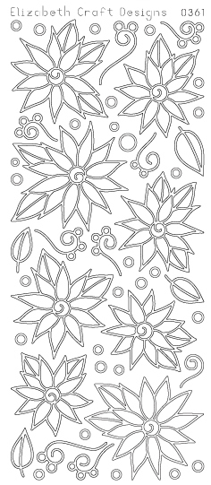 Daisies & Poinsettia with Doodles